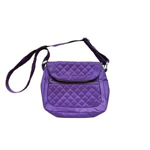 New Travelon Quilted Nylon Anti-theft Crossbody Bag Medium Multi-Pocket